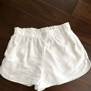 Linen blend shorts